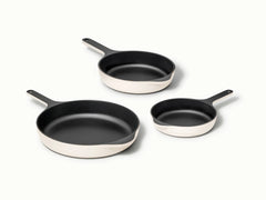 Enameled Cast Iron Skillet Trio